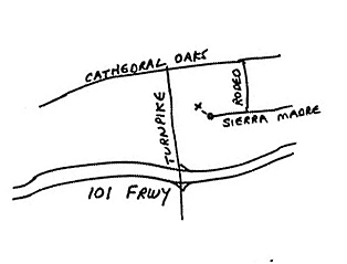 Map to John & Susan Grube's house